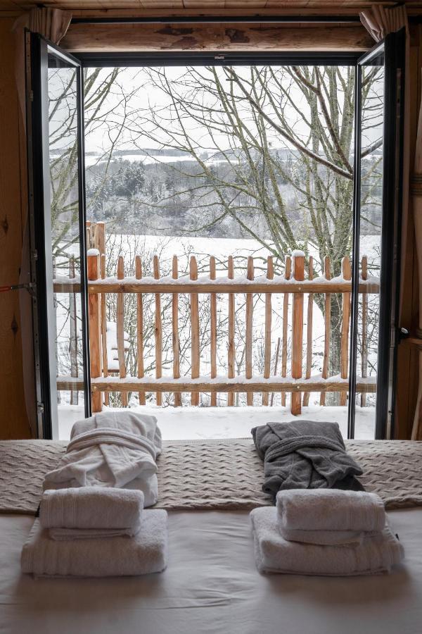 La Cabane Ofuro Villa Celles  Exteriör bild