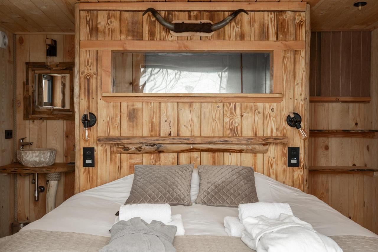La Cabane Ofuro Villa Celles  Exteriör bild